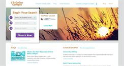 Desktop Screenshot of christiancolleges.com